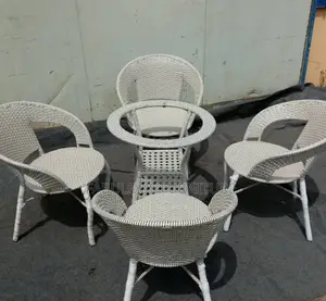 Rattan Outdoor Set (Table and 4 Chairs)