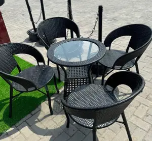 Rattan Outdoor Set (Table and 4 Chairs)