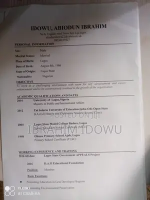 Mr Mutiu Adebayo Hammed