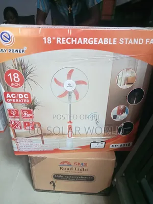 Easy Power 18" Rechargeable Standing Fan