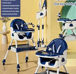Baby Convertible High Chair With Toy Bar