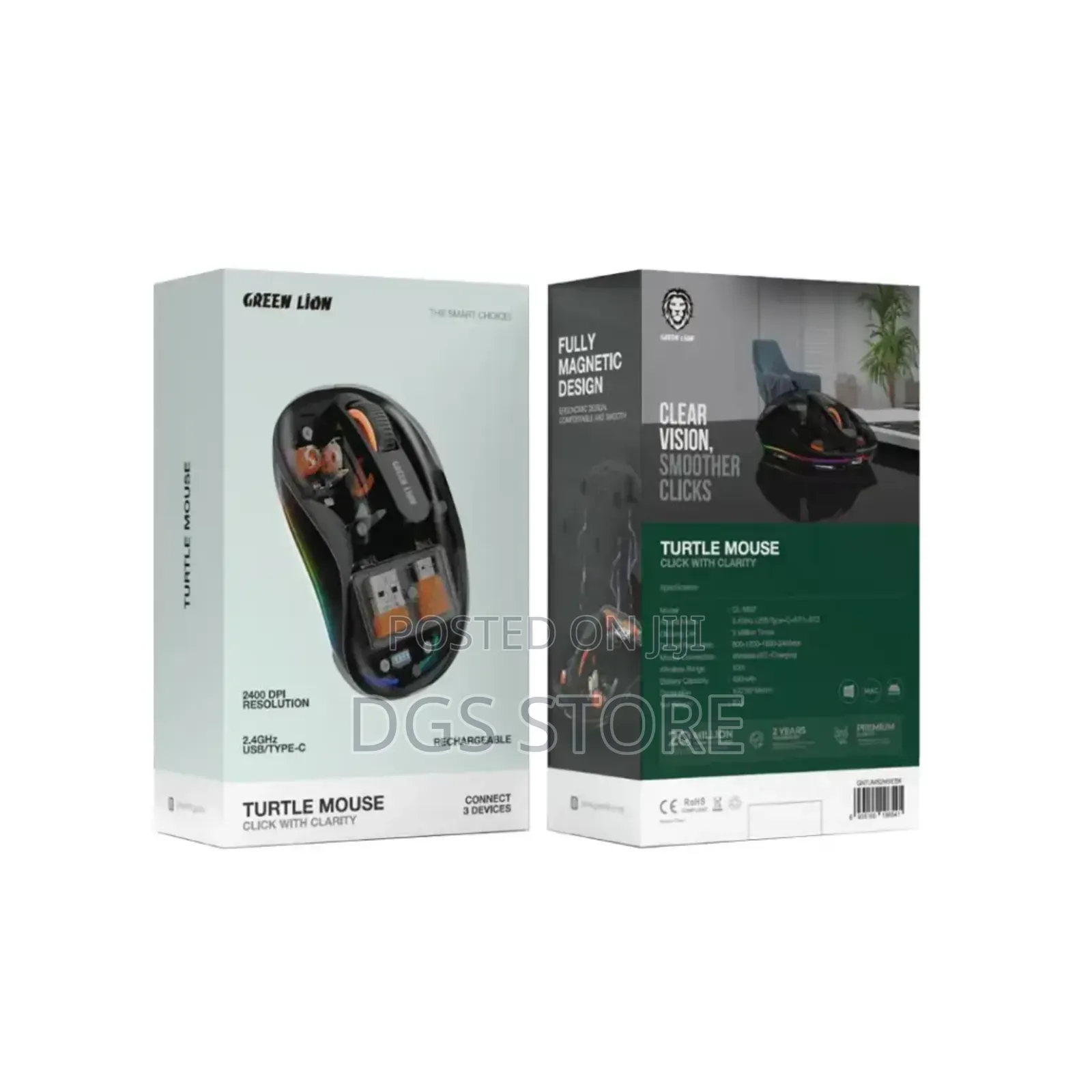 Green Lion Turtle Wireless Mouse