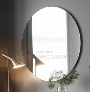Modern Round Wall Mirror With Sleek Silver Frame