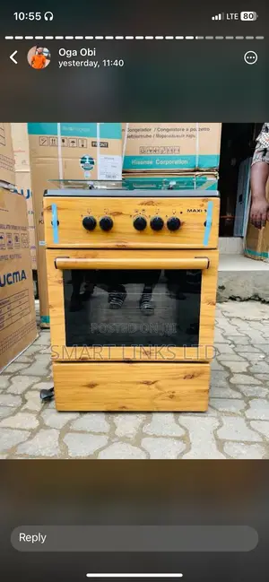 Maxi 60x60 Gas Cooker – 3 Gas + 1 Electric Burner