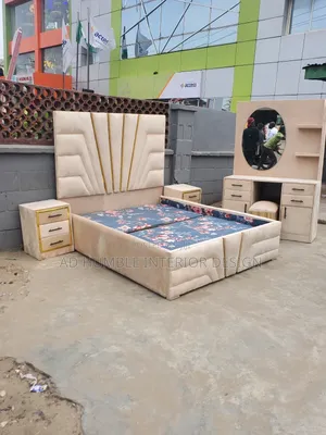White Padded King Size Bedframe