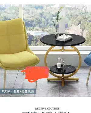 Marble Top Double Layer Round Table