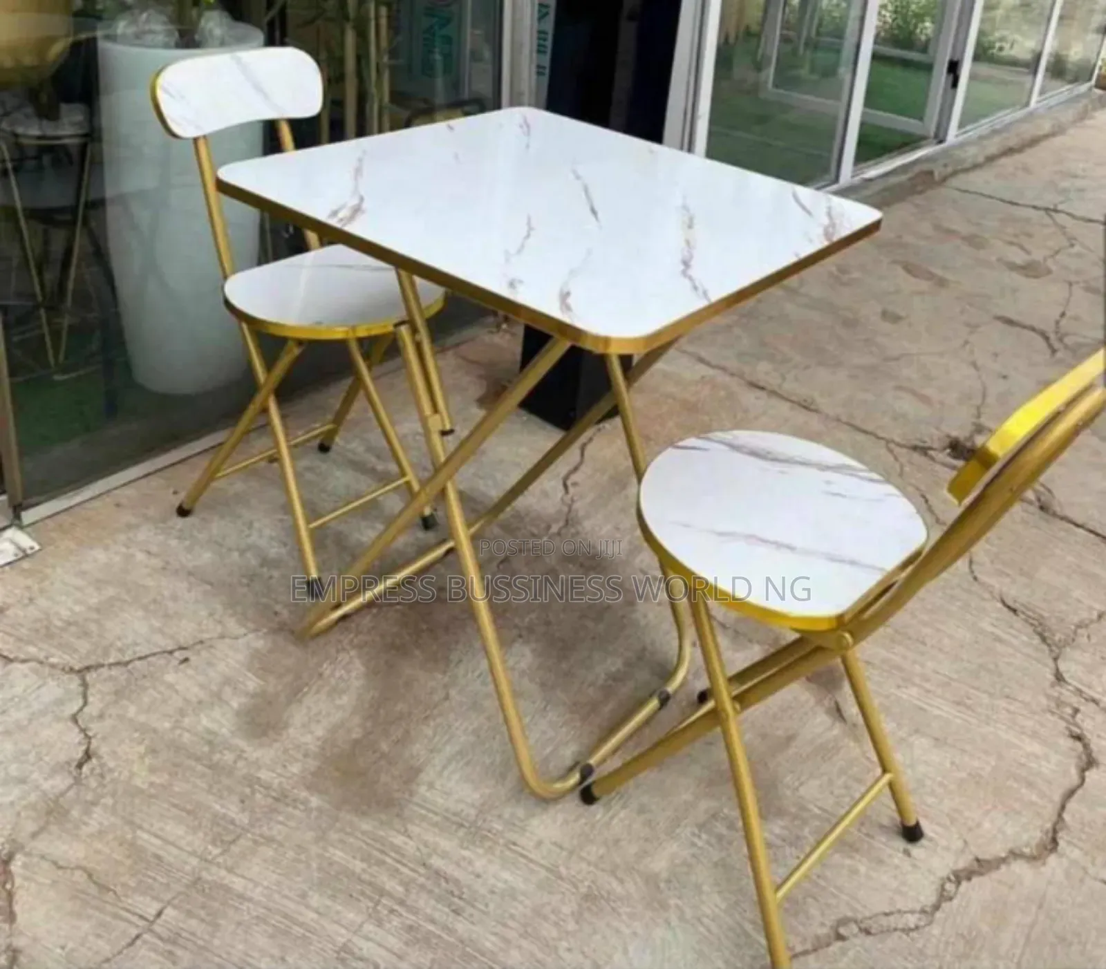 Foldable Table With 2 Chairs
