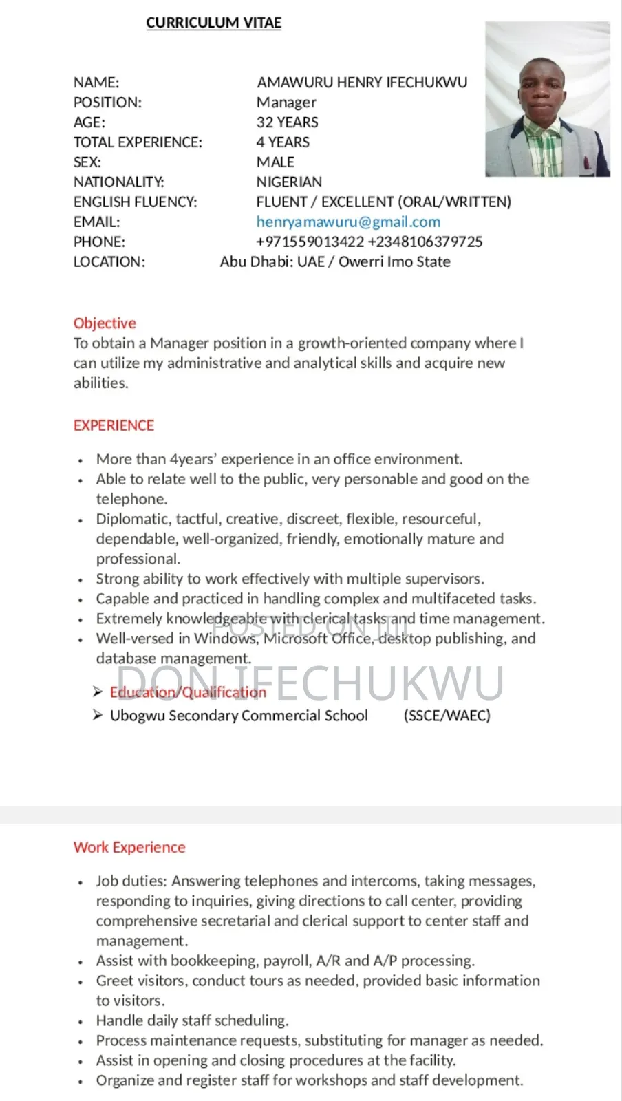 Applying for a Hotel Manager