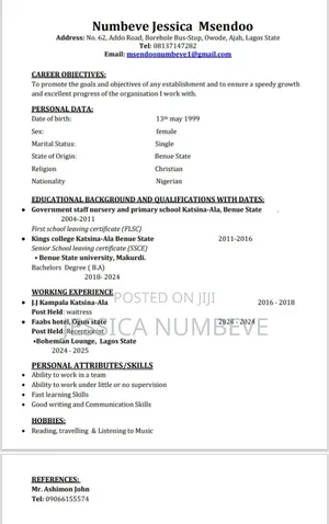 Applying For A Waitress