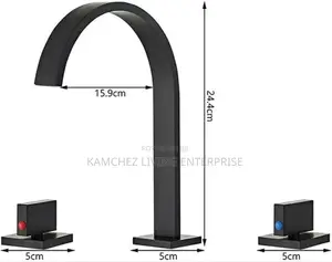 Black Gold Waterfall Basin Faucet Mixer– Brass, Dual Control