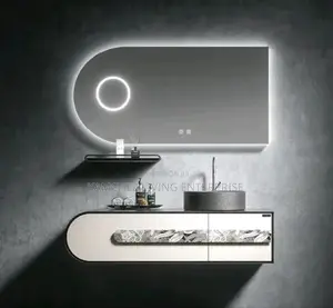 Led Cabinet Mirror With Bluetooth and Magnifying Glass