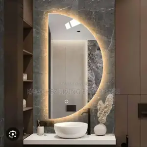Dimmable Led Anti-Fog Semicircle Mirror – 60x120cm