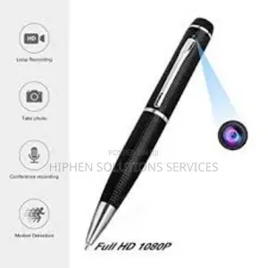 Black and Silver Pen Spy Camera, for Security