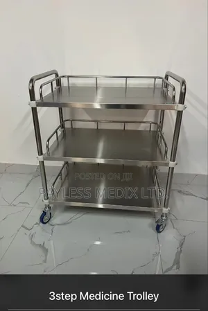 3 Step Medicine Trolley