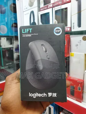 Logitech Lift Vertical Ergonomic Mouse, Wireless, Bluetooth