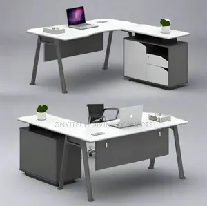 Rugged Executive Office Table With Combined Colour White/Ash