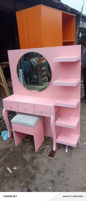 Dresser Table With Stool and Mirror and Light