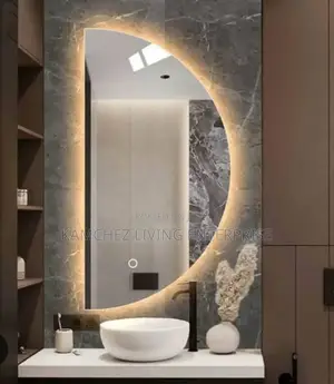 Dimmable Led Anti-Fog Semi Circle Mirror- 60*120