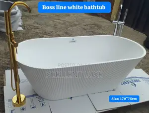 Round Stripe Free Standing Bathtub