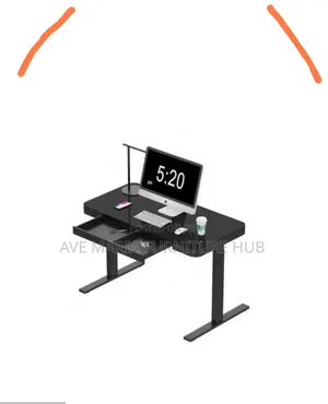 Electric Adjustable Height Desk Glass Top.