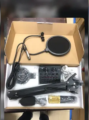 V8 Live Sound Card Podcast Equipment Bundle Bm-800