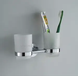 Double Cup Toothpaste Toothbrush Holder