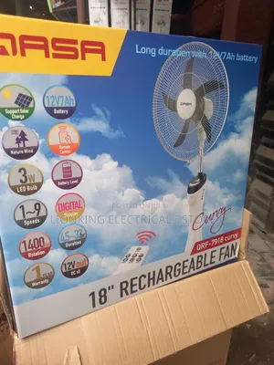 Qasa 18" Rechargeable Fan