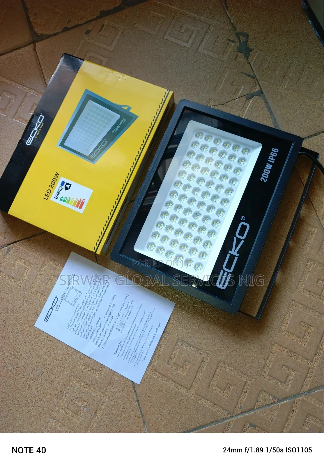 200w Floodlight Available Ecko