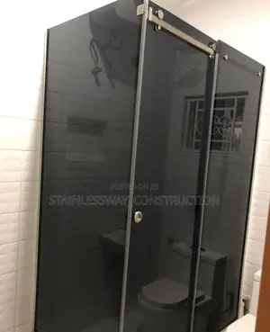 Dark Gray Shower Cubicle Glass