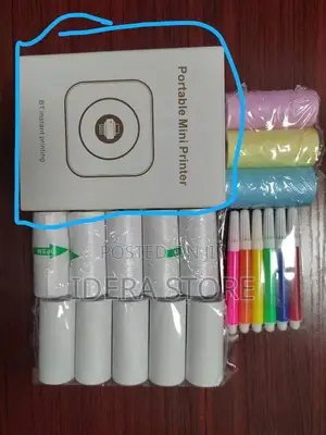 Rechargeable Mini Printer With Accessories