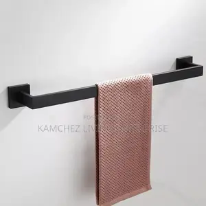 23.6-Inch Black Stainless Steel Towel Bar Rack