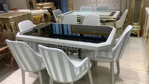 New Imported Exquisite 6 Sitters Glass Top Dining Table