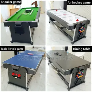 7ft Revolver 4-in-1 Snooker, With Air Hockey Table Tennis