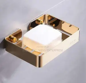 Gold Stainless Steel Wall-Mounted Soap Dish – Rustproof
