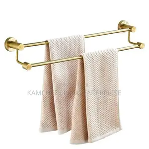 60cm Double Towel Rail Hanger – Gold Stainless Steel