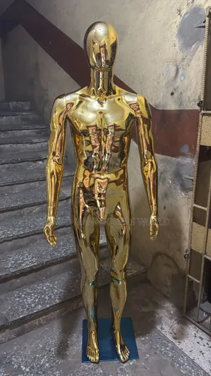 Gold Male Chrome Display Fashion Dummy