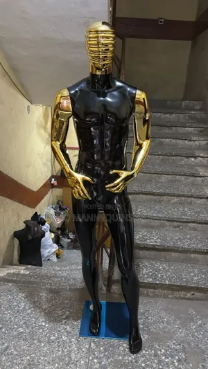 Spider Face Male Black And Gold Display Mannequin