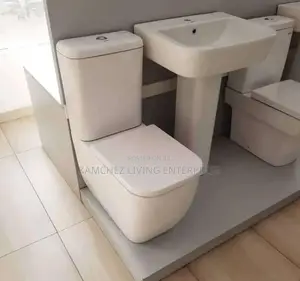 550mm Semi Pedestal Basin Toilet Suite