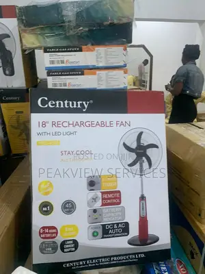 Century 18'' Recharge Fan - Built in Led Light for Night Use