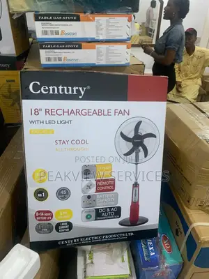 Century 18'' Rechargeable Fan With - Long Battery Life!