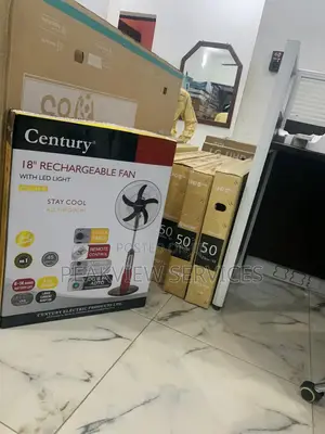 Century 18'' Rechargeable Fan - Led Light - Tested Trusted