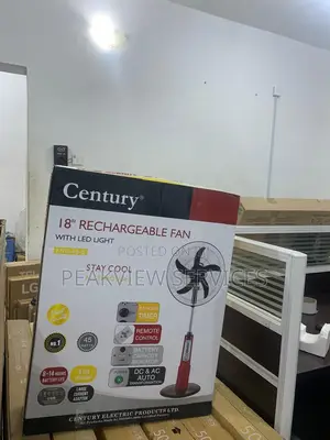 Century 18'' Rechargeable Fan - Ideal for Indoor Outdoor