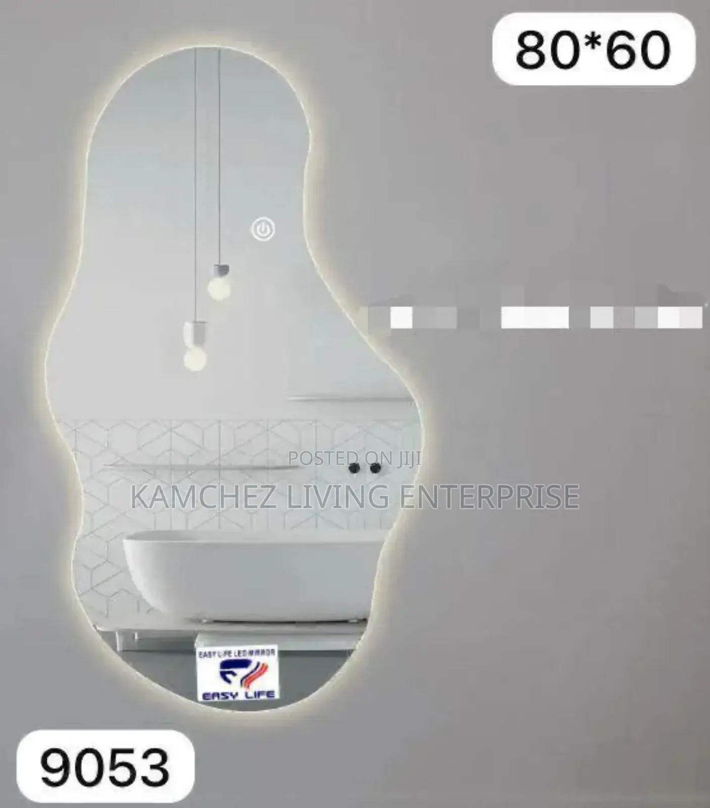 Irregular Led Bathroom Mirror – Frameless Wall Mount