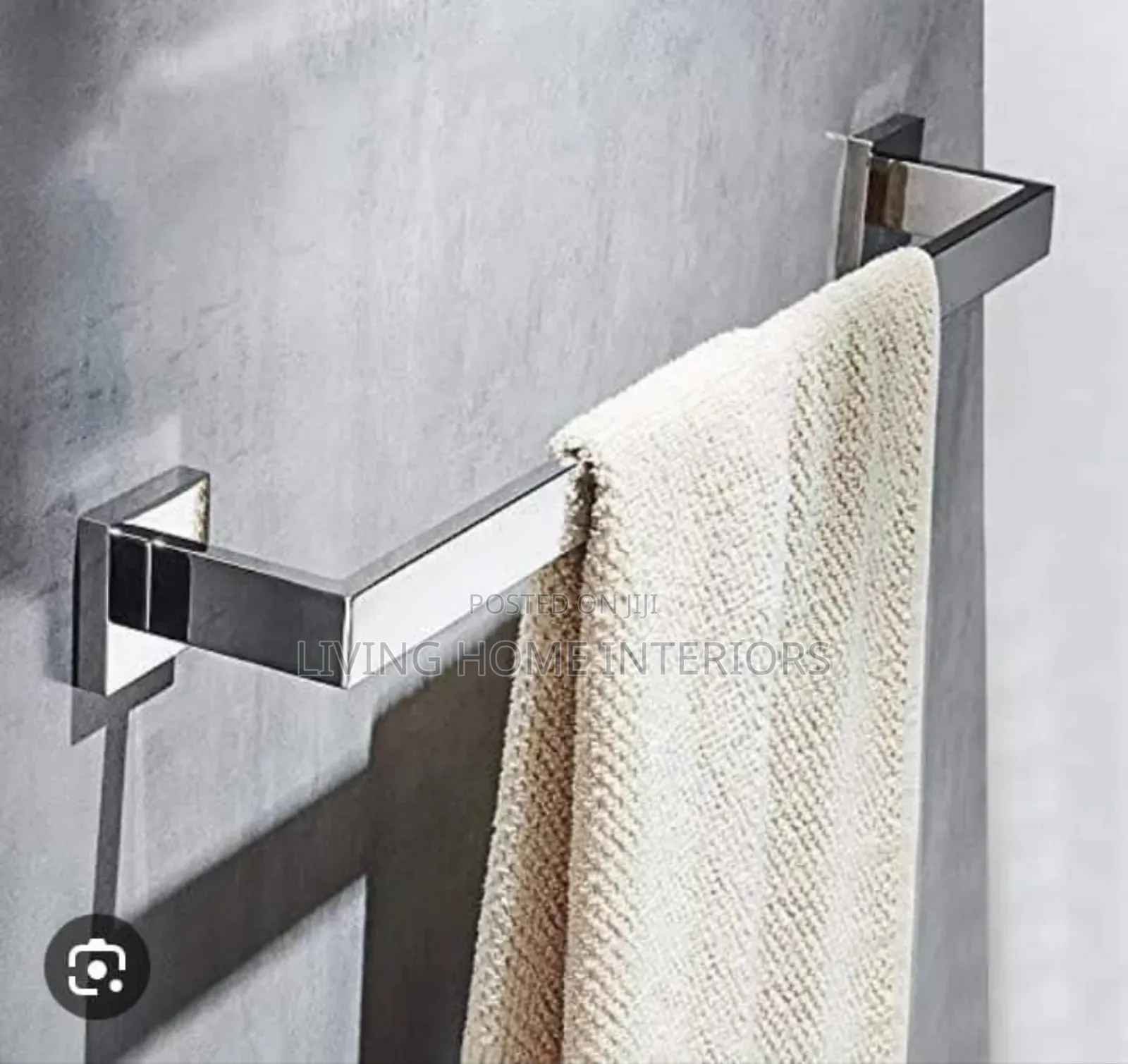 Single Silver Towel Rail
