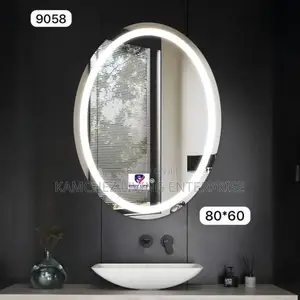 60x80cm Oval Led Bathroom Mirror With Dimming