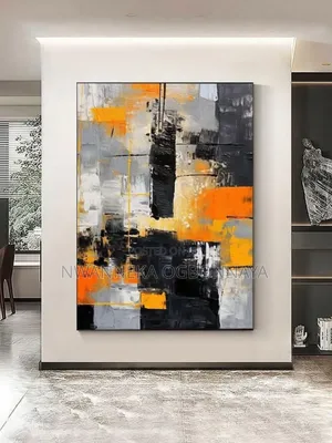Orange Abstract Canvas Print Background