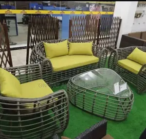 High Quality Outdoor Table and Chairs Rattan Made Sofa With Cushion