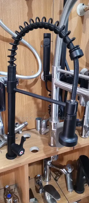 Black Single Kitchen Sink Tap Only Cold