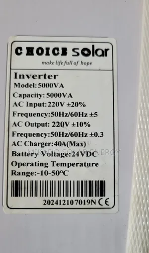 5kva 24v Choice Solar Pure Sine Wave Inverter