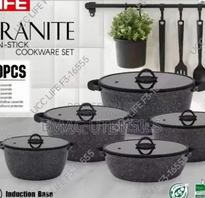10pcs Original Ucc Life Marble Granite Coating Cookware Set